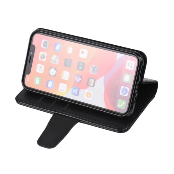 iPhone 11 Pro Plånboksfodral Stativ och extra Kortfack - Svart
