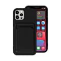 Miniatyrbillede 1 af 4: iPhone 13 Pro Max Silikonskal med Korthållare - Svart