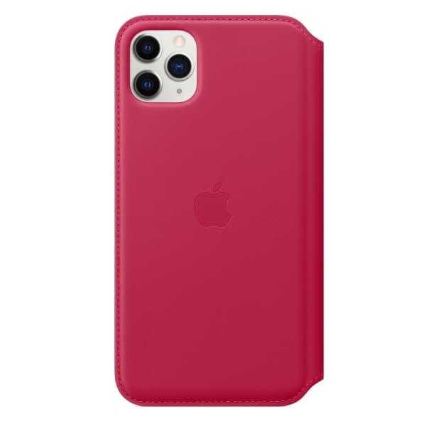 Apple iPhone 11 Pro Max Läderfodral Folio Original - Raspberry / Hallon