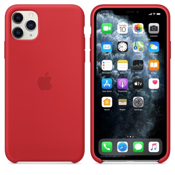 Apple iPhone 11 Pro Max Silikonskal Original - Röd