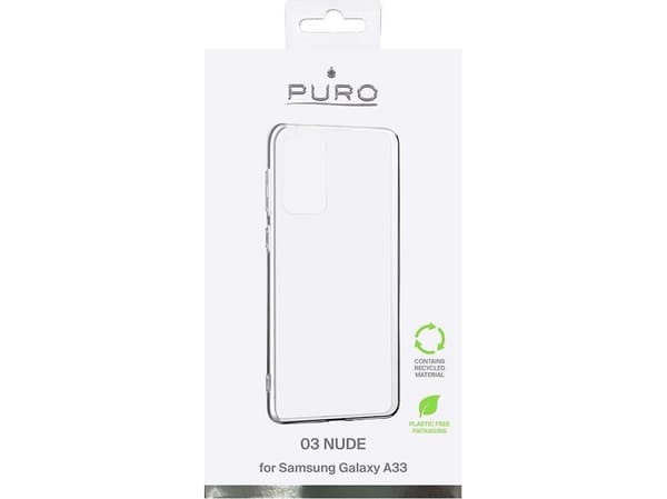 Puro Nude 0.3 Samsung A33 5G A336 läpinäkyvä/läpinäkyvä SGA3303NUDETR