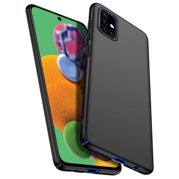 Samsung Galaxy A51 Tunt Gummibelagt Mattsvart Basic™