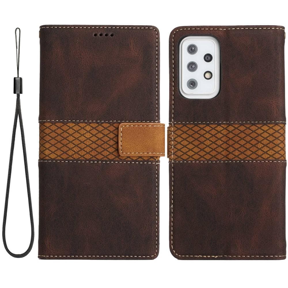 Splicing Design Samsung Galaxy A53 5G Plånboksfodral - Brun