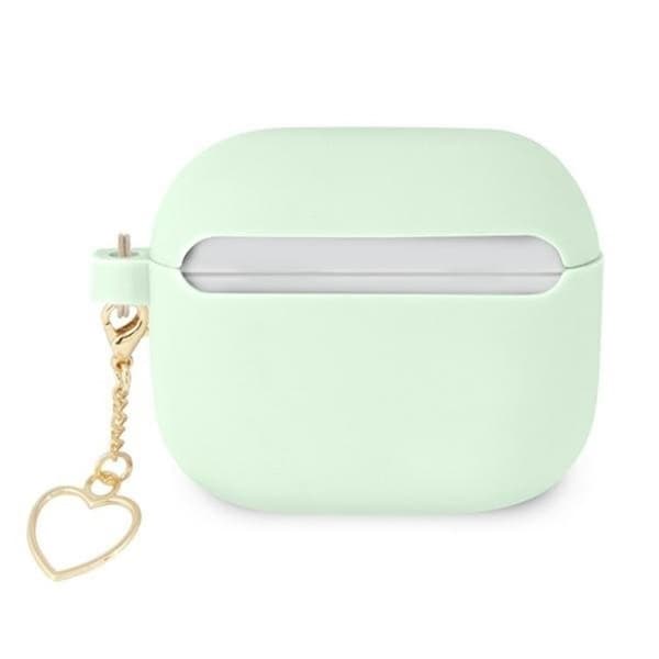 Guess AirPods 3 Skal Silicone Charm Heart Collection - Grön