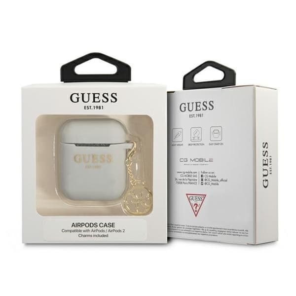 Guess AirPods Skal Silicone Charm Collection - Grå