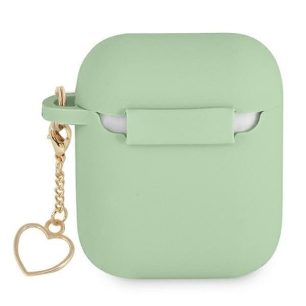 Guess AirPods Skal Silicone Charm Heart Collection - Grön