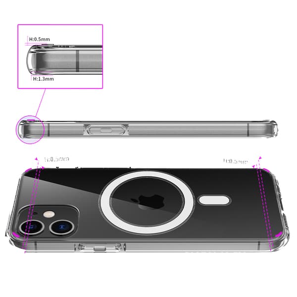iPhone 12 - Praktiskt Magnetiskt Floveme Silikonskal
