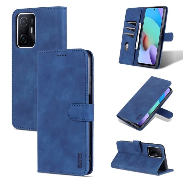 Xiaomi 11T Pro - Elegant Praktiskt AZNS Plånboksfodral Blå