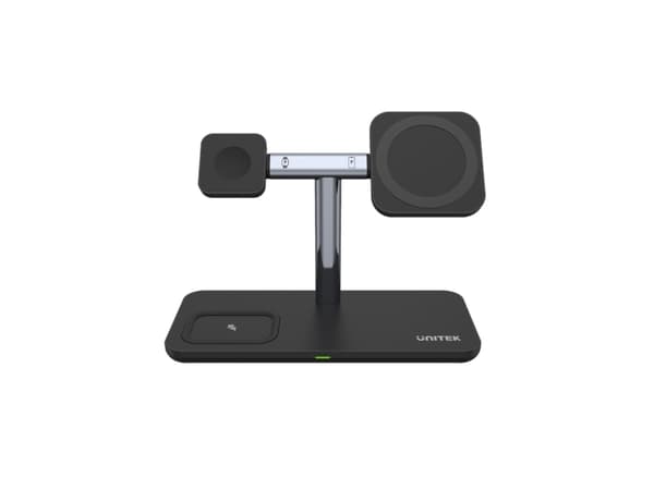 UNITEK P1212A, Frittstående, ABS, Sort, Sølv, Kontakt, Bord, 15 W