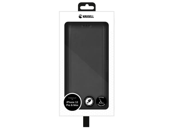 Krusell 62158, Plånbok, Apple, iPhone 12, iPhone 12 Pro, 15,5 cm (6.1"), Svart