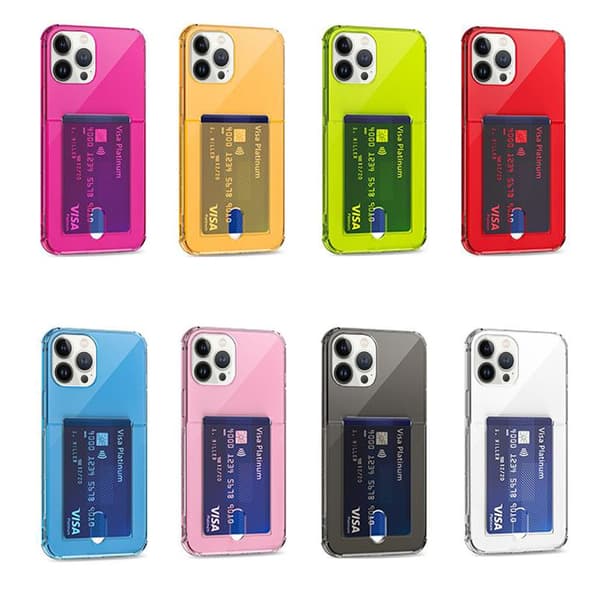 Stötdämpande Silikonskal med Kortfack - iPhone 13 Pro Max