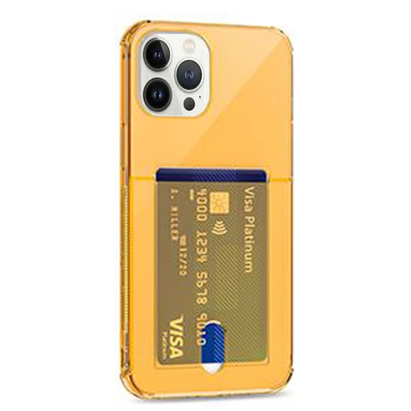 Stötdämpande Silikonskal med Kortfack - iPhone 13 Pro Max