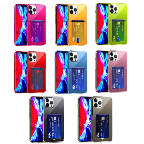 iPhone 13 Pro Max - Elegant Skyddande Skal med Korthållare