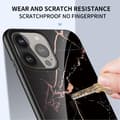 Miniatyrbild 3 av 8: Anti-Scratch Härdat Glas Skärmskydd iPhone 13 Pro - Svart Marble