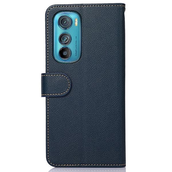 KHAZNEH Motorola Edge 30 5G Plånboksfodral - Blå/Brun