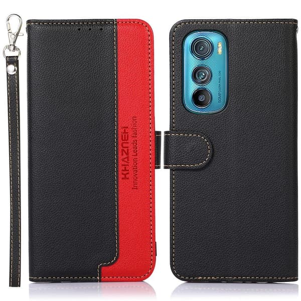 KHAZNEH puhelimen kansi Motorola Edge 30 5G - musta/punainen