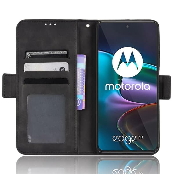 Wallet Stand Telefontaske til Motorola Edge 30 5G - Sort