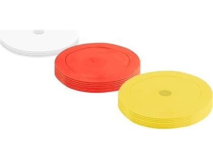 Pure2Improve | Rubber Training Markers | Red/White/Yellow