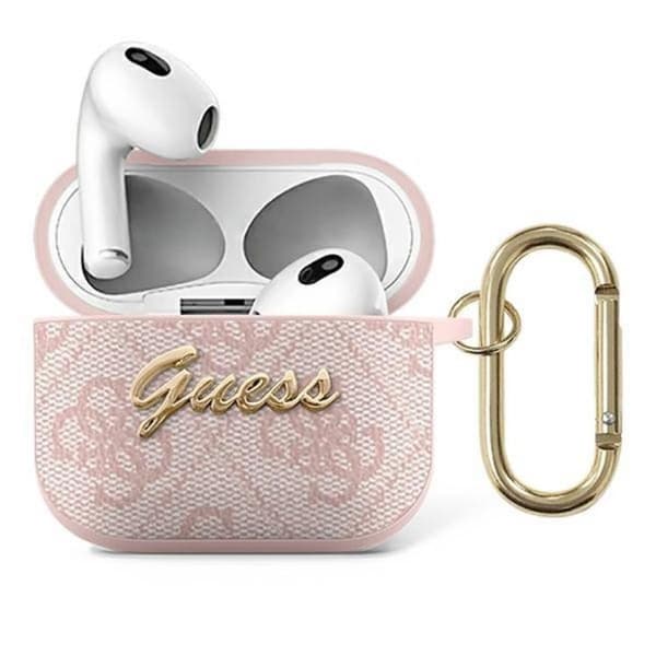 Guess AirPods 3 Skal Script Metall Collection - Rosa