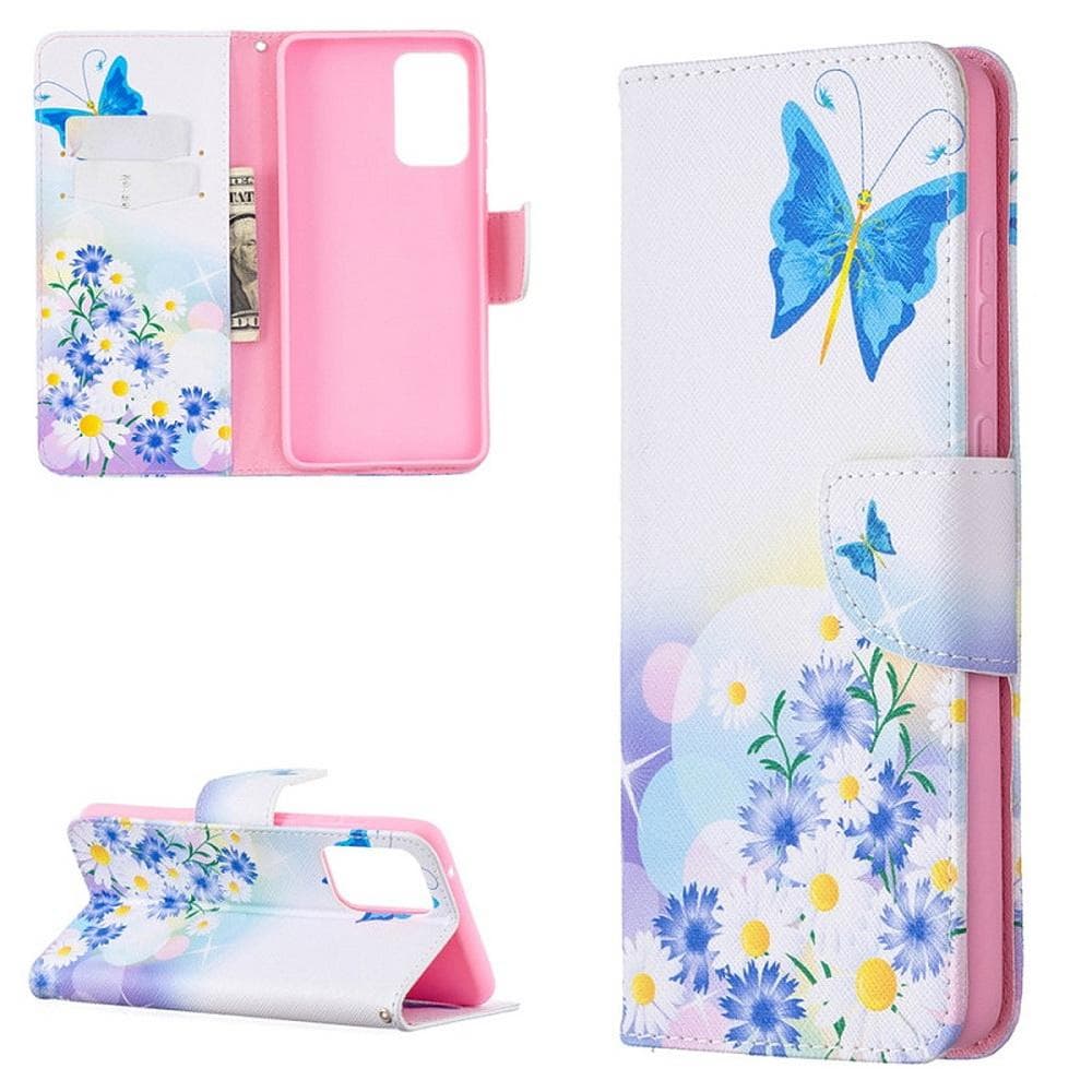 Plånboksfodral Samsung Galaxy A33 - Fjärilar och Blommor