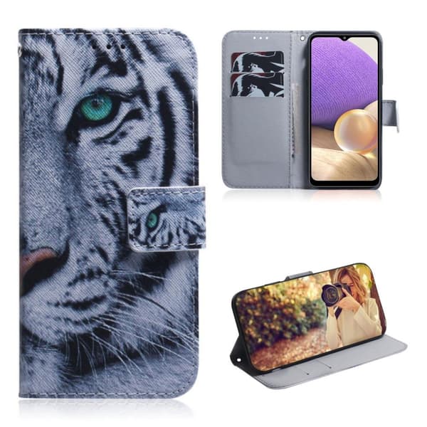 Plånboksfodral Samsung Galaxy A53 – Vit Tiger