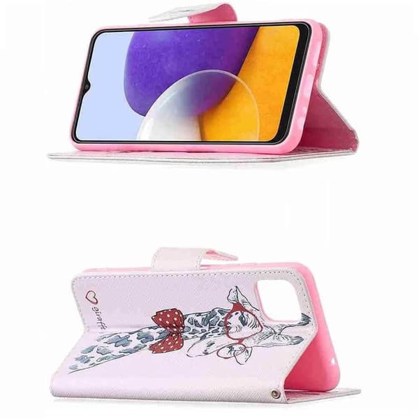 Lompakkokotelo Samsung Galaxy A03 - Kirahvi