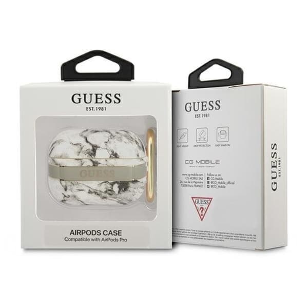 Guess Airpods Pro Skal Marble Strap Collection - Grå