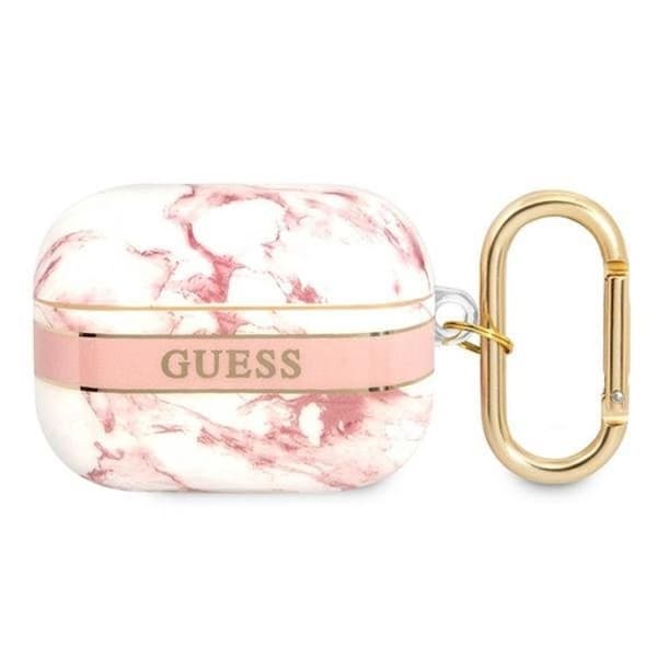 Guess Airpods Pro Skal Marble Strap Collection - Rosa