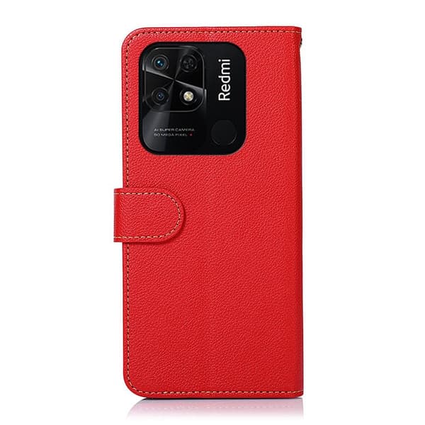 KHAZNEH Telefondæksel til Xiaomi Redmi 10C - Rød/Sort