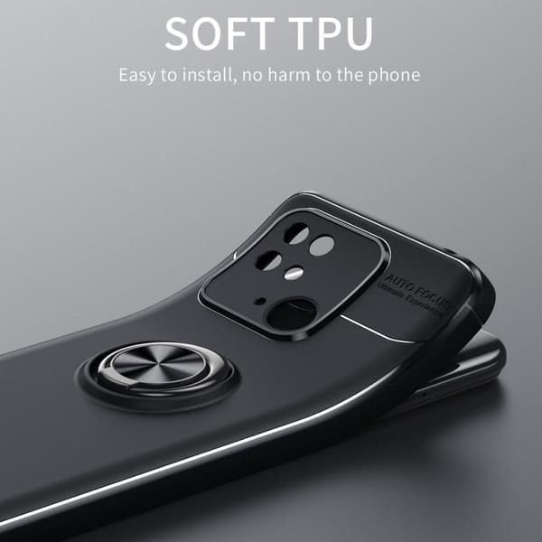 Redmi 10C TPU skal med Finger Ring - Svart