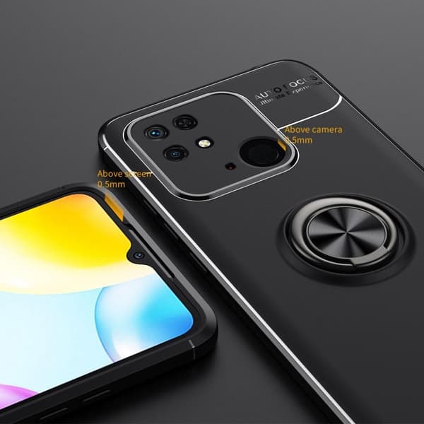 Redmi 10C TPU skal med Finger Ring - Svart