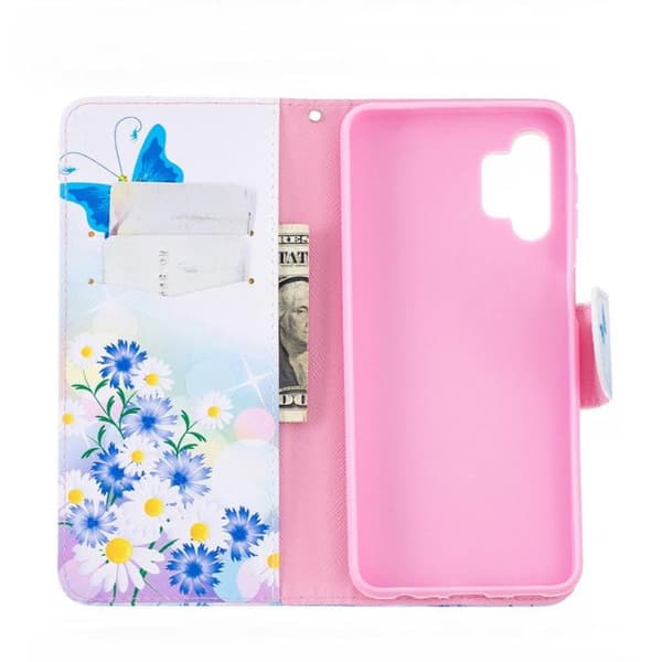 Plånboksfodral Samsung Galaxy A13 – Fjärilar och Blommor