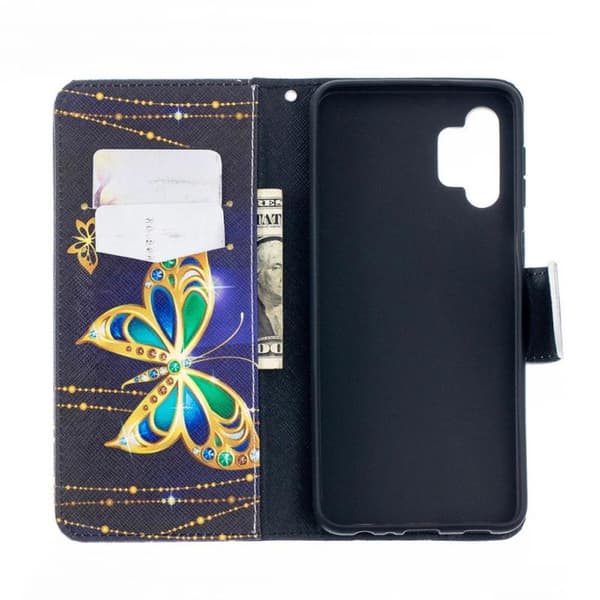 Lompakkokotelo Samsung Galaxy A13 (4G) - Kultainen Perhonen