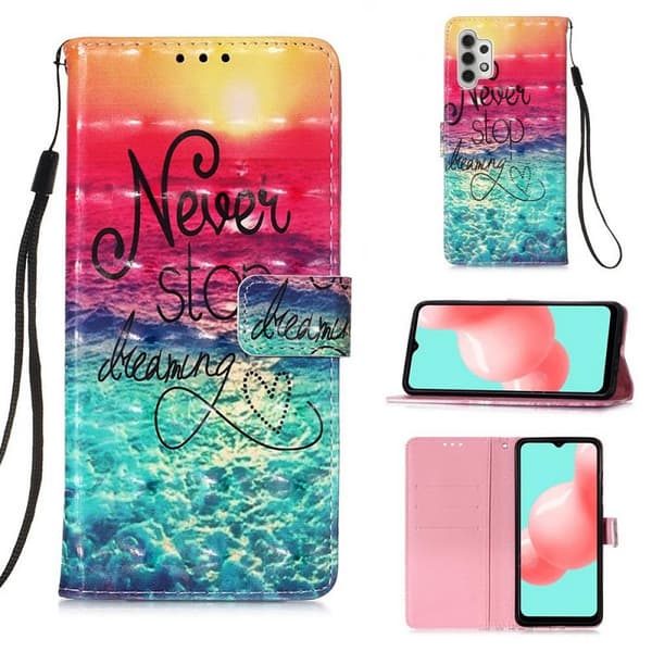Plånboksfodral Samsung Galaxy A13 – Never Stop Dreaming