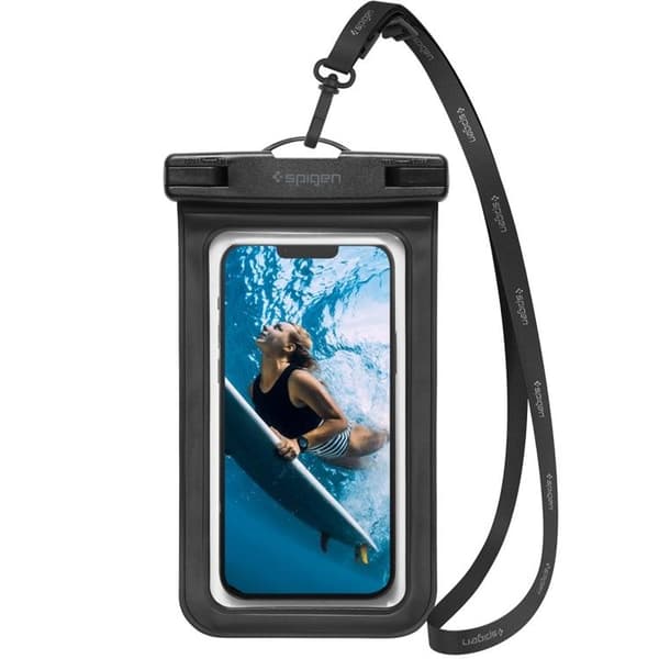 Spigen 2-Pack Universala Vattentät Mobilväskor A601 - Svart