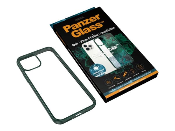 PanzerGlass ClearCase - Racing Green Limited Edition - baksidedeksel for mobiltelefon - herdet glass, plastramme - blank, kappløpsgrønn - for Apple i