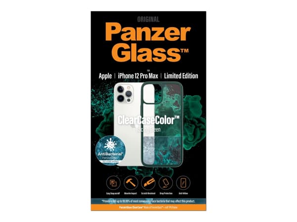 PanzerGlass ClearCase - Racing Green Limited Edition - baksidedeksel for mobiltelefon - herdet glass, plastramme - blank, kappløpsgrønn - for Apple i