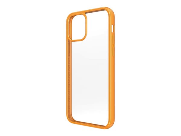 PanzerGlass ClearCase - Limited Edition Orange - baksidesskydd för mobiltelefon - härdat glas, plastram - orange, klar - för Apple iPhone 12, 12 Pro