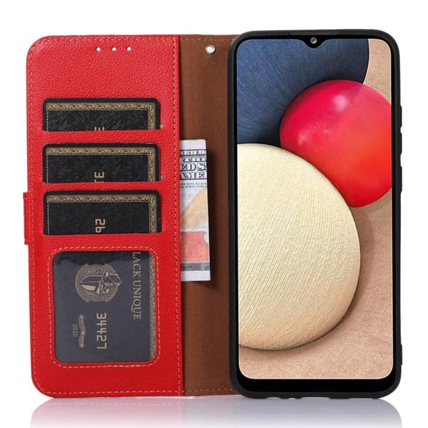 KHAZNEH Motorola Moto G52 Lommebok-deksel - Rød/Svart