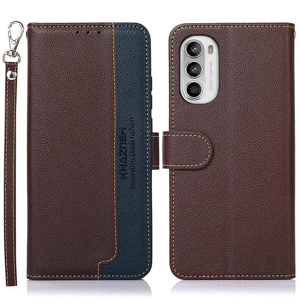 KHAZNEH puhelimen kansi Motorola Moto G52 - ruskea/sininen