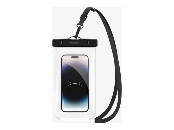 Spigen Aqua Shield - Skyddande vattentätt fodral för mobiltelefon - polyvinylklorid - CrystalClear - 6.9"
