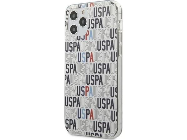 Us Polo Assn US Polo USHCP12MPCUSPA6 Apple iPhone 12/12 Pro 6,1" dėklas telefonui baltos spalvos Logo Mania Collection