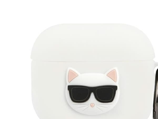 Karl Lagerfeld KLACA3SILCHWH AirPods 3 deksel hvit/hvit Silikon Choupette