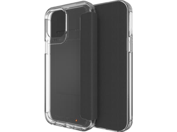 GEAR4 D3O Wembley Flip, Folio, Apple, iPhone 12 Pro Max, 17 cm (6.7"), Sort, Gjennomsiktig