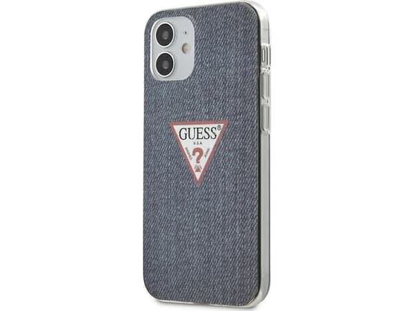 Guess GUHCP12SPCUJULDB iPhone 12 mini 5.4 mørkeblå/mørkeblå hardt deksel Jeans Collection
