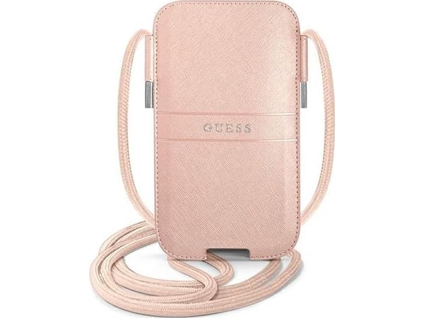 Guess handväska GUPHMPSASBPI 6.1" Pink/Pink Saffiano Strap