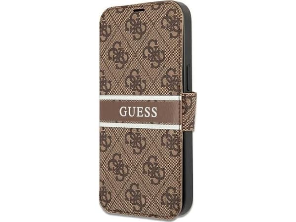 Guess GUBKP13L4GDBR iPhone 13 Pro / 136.1" brown book 4G Stripe