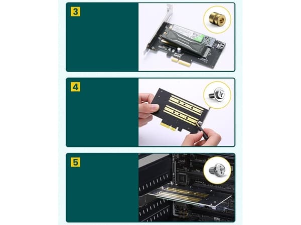 Ugreen CM302 - Lagringskontroller - M.2 - M.2 NVMe-kort - PCIe 3.0 x16
