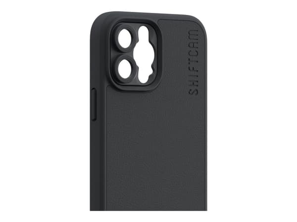 ShiftCam - Baksidesskydd för mobiltelefon - with removable in-case lens mount - MagSafe-kompatibilitet - konstläder - träkol - för Apple iPhone 13