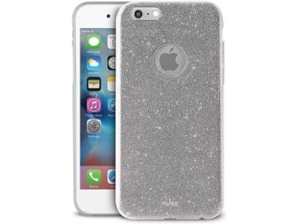 PURO Shine - Baksidedeksel for mobiltelefon - polykarbonat, termoplast-polyuretan (TPU) - sølv - for Samsung Galaxy S8+